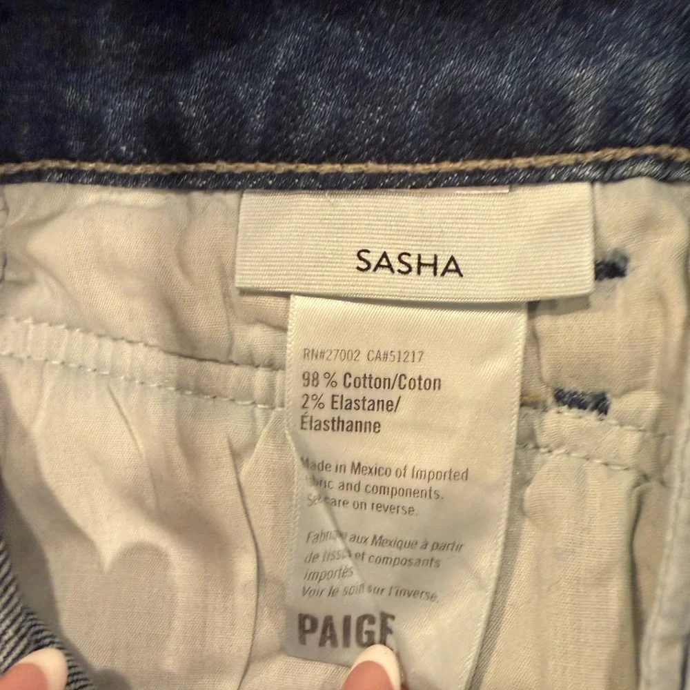 PAIGE Sasha Wide Leg Women's Jeans in Upbeat. Worn once perfect!! 26 x 30 - Picture 4 of 6